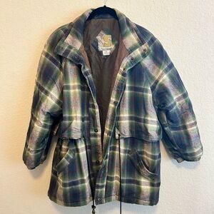 Current Seen Plaid Parka Size Large